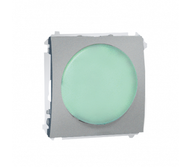 Sygnalizator świetlny LED - światło zielone aluminiowy, metalizowany MSS/3.01/26