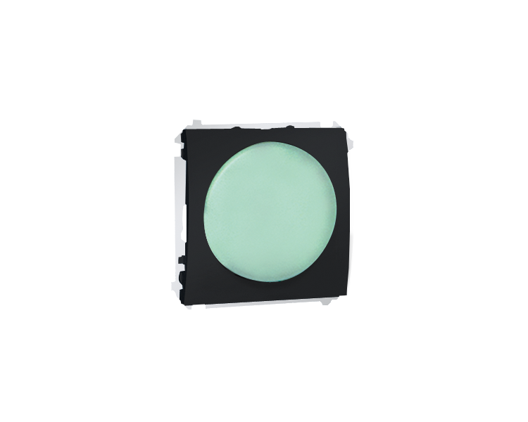 Sygnalizator świetlny LED - światło zielone grafit mat, metalizowany MSS/3.01/28