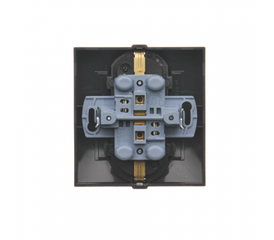 Gniazdo wtyczkowe podwójne z uziemieniem typu Schuko z przesłonami torów prądowych (kompletny produkt) 16A 250V, zaciski śrubowe