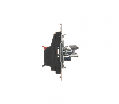Gniazdo głośnikowe 1-krotne z polem opisowym (moduł). Przekrój przewodów dla wejścia i wyjścia 2,5 mm2, czarny DGL31.01/49