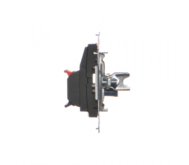 Gniazdo głośnikowe 4-krotne z polem opisowym (moduł). Przekrój przewodów dla wejścia i wyjścia 2,5 mm2, czarny DGL34.01/49