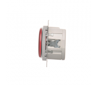 Sygnalizator świetlny LED - światło czerwone srebrny mat, metalizowany DSS2.01/43