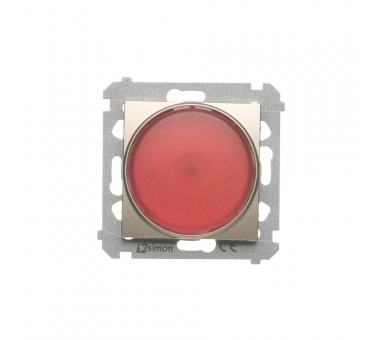 Sygnalizator świetlny LED - światło czerwone złoty mat, metalizowany DSS2.01/44