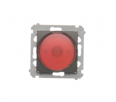 Sygnalizator świetlny LED - światło czerwone brąz mat, metalizowany DSS2.01/46