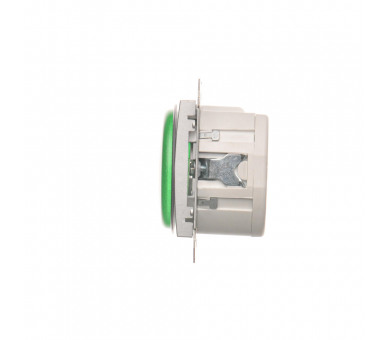 Sygnalizator świetlny LED - światło zielone srebrny mat, metalizowany DSS3.01/43