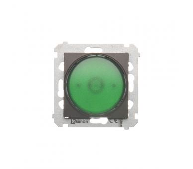 Sygnalizator świetlny LED - światło zielone brąz mat, metalizowany DSS3.01/46
