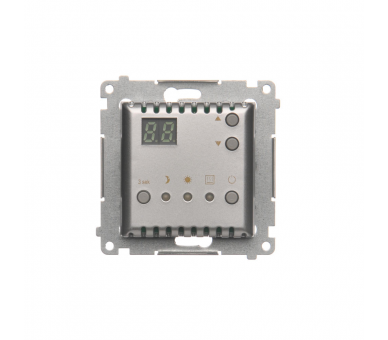 Regulator temperatury z wyświetlaczem (czujnik wewnętrzny) srebrny mat, metalizowany DTRNW.01/43