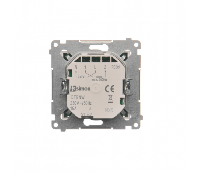 Regulator temperatury z wyświetlaczem (czujnik wewnętrzny) złoty mat, metalizowany DTRNW.01/44