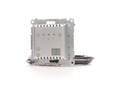 Regulator temperatury z wyświetlaczem z czujnikiem zewnętrzym (sonda) srebrny mat, metalizowany DTRNSZ.01/43