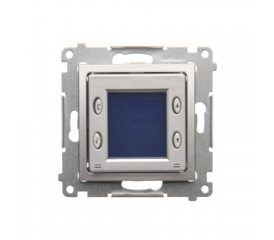 Regulator temperatury z wyświetlaczem (czujnik wewnętrzny) srebrny mat, metalizowany D75817.01/43