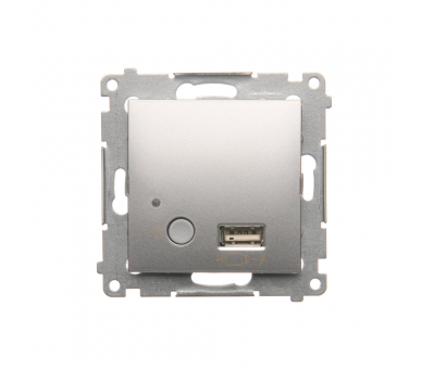 Odbiornik Bluetooth z ładowarką USB srebrny mat, metalizowany D7501385.01/43