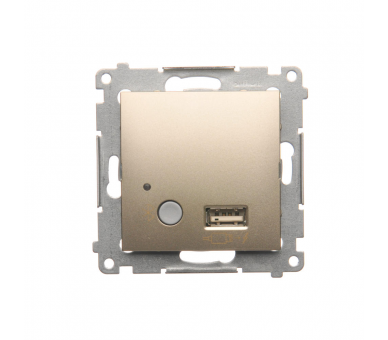 Odbiornik Bluetooth z ładowarką USB złoty mat, metalizowany D7501385.01/44