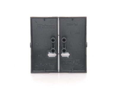 Klawisz podwójny do łączników i przycisków podświetlanych antracyt, metalizowany DKW5L/48