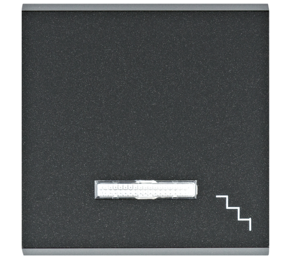 Lumina Klawisz kontrolny z symbolem „Schody”, czarny, Hager WL6133