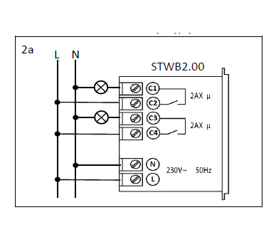 Łącznik/Przycisk podwójny bezpotencjałowy 2AX STWB2.00