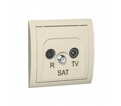 Gniazdo antenowe R-TV-SAT końcowe/zakończeniowe beżowy MAS/12