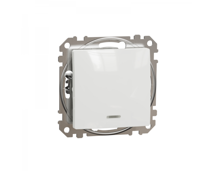 Sedna Design & Elements, Łącznik schodowy z sygnalizacją załączenia, biały Schneider SDD111106N