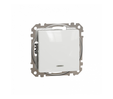 Sedna Design & Elements, Przycisk schodowy z podświetleniem, biały Schneider SDD111116L