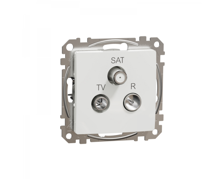 Sedna Design & Elements, Gniazdo R/TV/SAT przelotowe (10dB), białe Schneider SDD111488