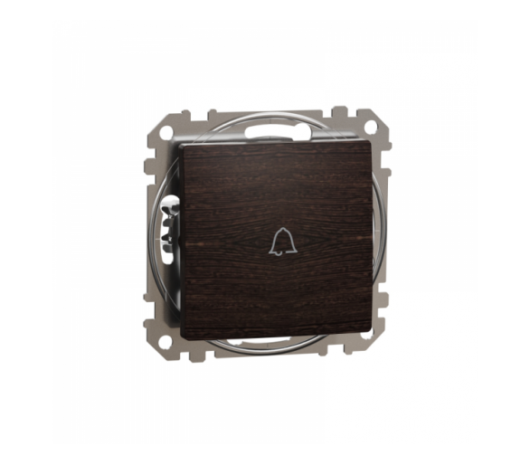 Sedna Design & Elements, Przycisk 1-biegunowy dzwonek, wenge, efekt drewna Schneider SDD181131