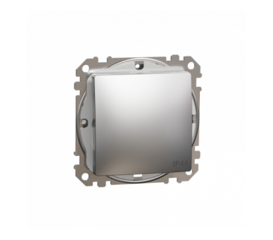 Sedna Design & Elements, Łącznik 1-biegunowy IP44, szczotkowane aluminium, efekt metalu Schneider SDD270101