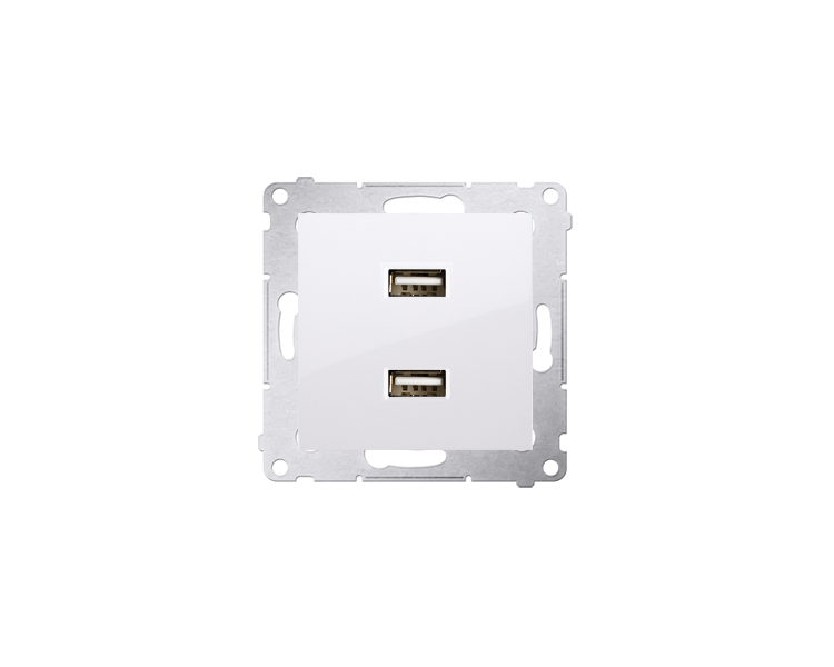 Ładowarka USB ładowarka USB podwójna biały DC2USB.01/11