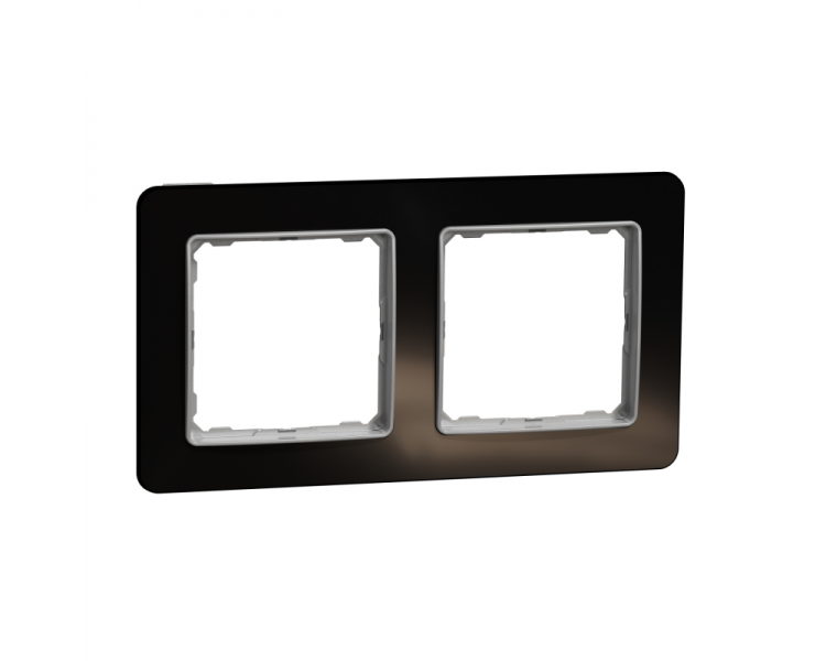 Sedna Design & Elements, Ramka 2-krotna, szkło czarne, efekt szkła Schneider SDD361802