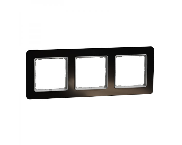 Sedna Design & Elements, Ramka 3-krotna, szkło czarne, efekt szkła Schneider SDD361803