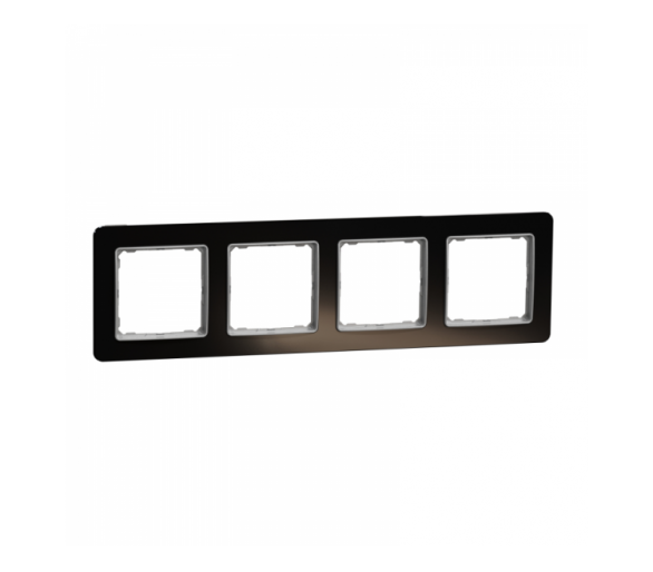 Sedna Design & Elements, Ramka 4-krotna, szkło czarne, efekt szkła Schneider SDD361804