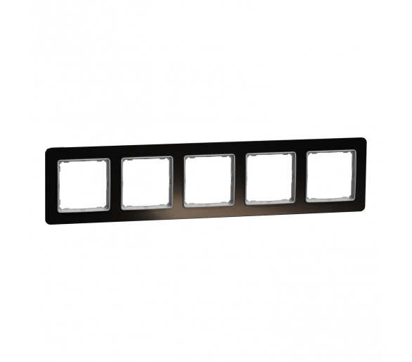 Sedna Design & Elements, Ramka 5-krotna, szkło czarne, efekt szkła Schneider SDD361805