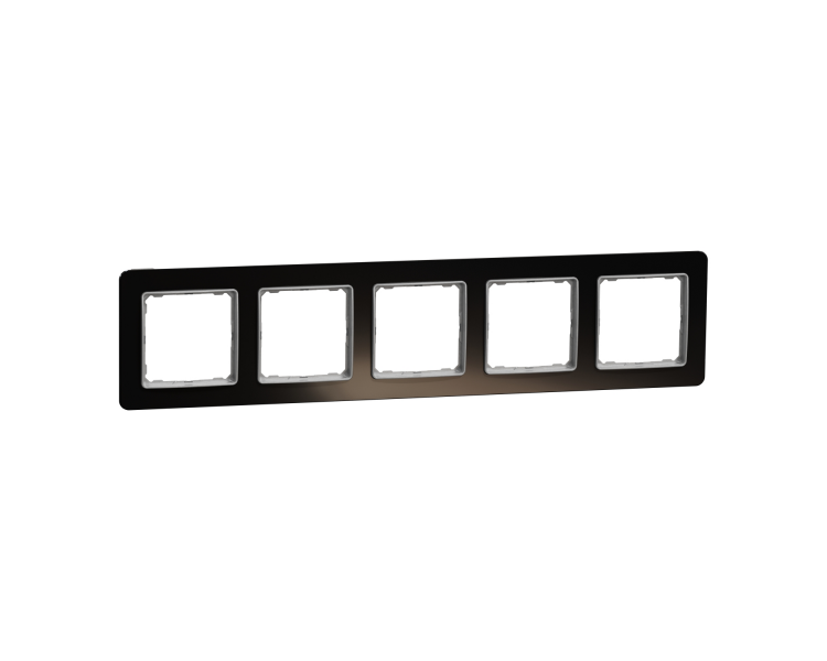 Sedna Design & Elements, Ramka 5-krotna, szkło czarne, efekt szkła Schneider SDD361805