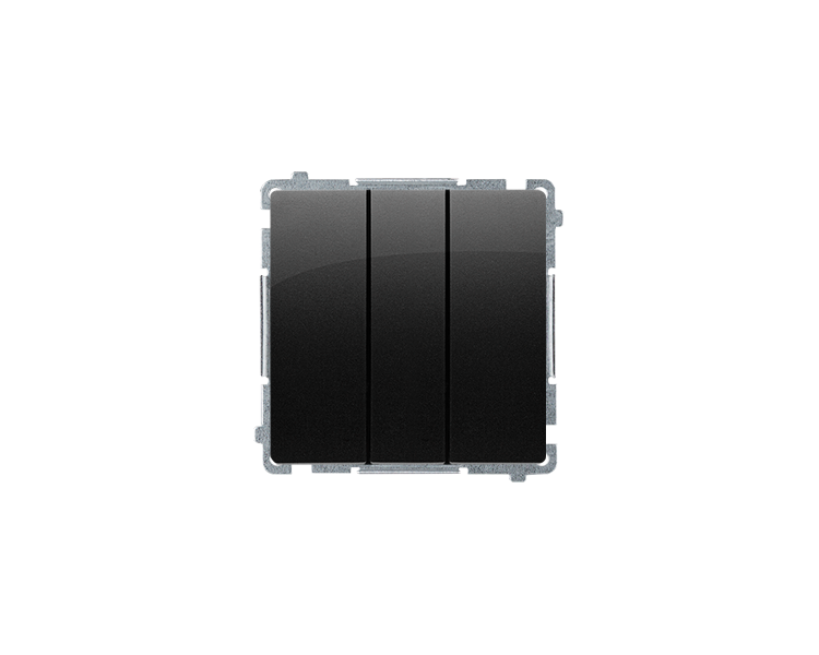 Przycisk potrójny (moduł) 10AX 250V, szybkozłącza, czarny mat BMP31.01/49