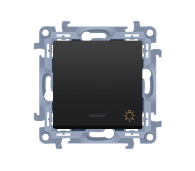 Przycisk "światło" z podświetleniem czarny mat 10AX CS1L.01/49