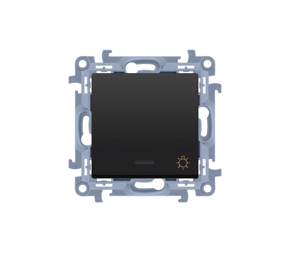 Przycisk "światło" z podświetleniem czarny mat 10AX CS1L.01/49