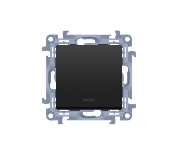 Przycisk pojedynczy zwierny bez piktogramu z podświetleniem LED czarny mat 10AX CP1L.01/49