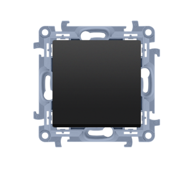 Przycisk pojedynczy zwierny bez piktogramu czarny mat 10AX CP1.01/49