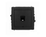Gniazdo komputerowe pojedyncze 1xRJ45, kat. 5e, 8-stykowy, Czarny Mat Karlik Deco 12DGKBO-1