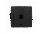 Gniazdo komputerowe pojedyncze 1xRJ45, kat. 6, 8-stykowy, Czarny Mat Karlik Deco 12DGKBO-3