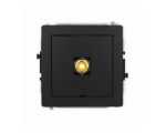 Gniazdo pojedyncze RCA (typu cinch - żółty, pozłacany), Czarny Mat Karlik Deco 12DGRCABO-1