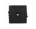 Gniazdo pojedyncze USB A-B 2.0, Czarny Mat Karlik Deco 12DGUSBBO-3
