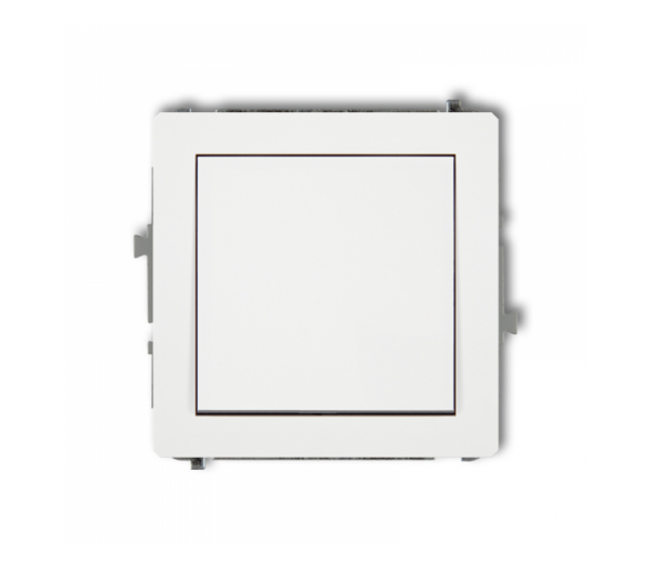 Przycisk zwierny, jednobiegunowy (jeden klawisz bez piktogramu), Biały Mat Karlik Deco 25DWP-4.1
