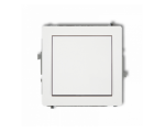 Przycisk zwierny, jednobiegunowy (jeden klawisz bez piktogramu), Biały Mat Karlik Deco 25DWP-4.1