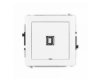 Gniazdo pojedyncze USB A-B 2.0, Biały Mat Karlik Deco 25DGUSBBO-3