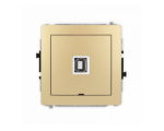 Gniazdo pojedyncze USB A-B 2.0, Złoty Karlik Deco 29DGUSBBO-3