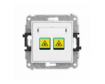 Gniazdo światłowodowe, optyczne podwójne, Biały Mat Karlik Mini 25MGOP-2