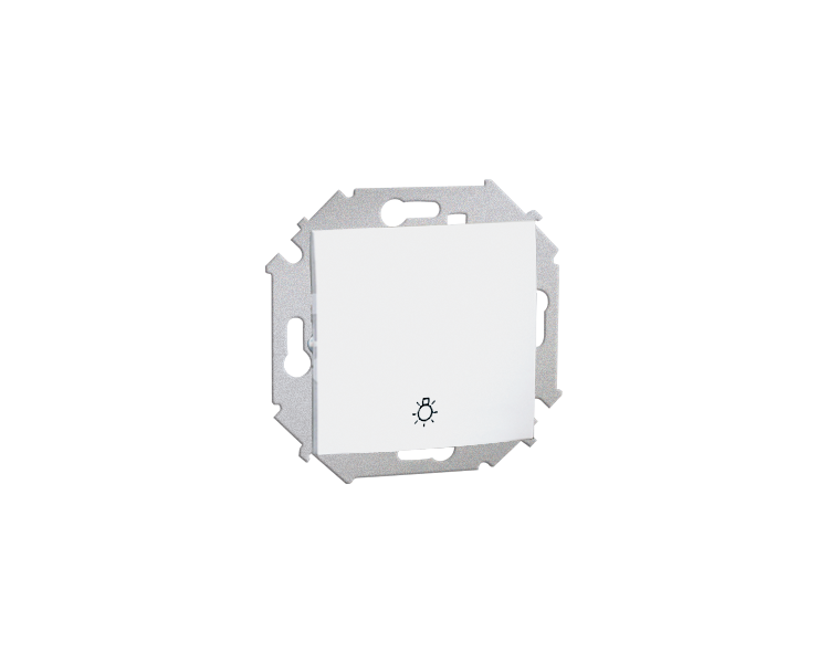 Przycisk "światło" (moduł) 16AX 250V, zaciski śrubowe, biały 1591651-030