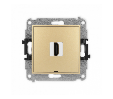 Gniazdo pojedyncze HDMI 2.0, Złoty Karlik Mini 29MHDMIBO-3