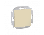 Przycisk pojedynczy zwierny bez piktogramu (moduł) 16AX 250V, zaciski śrubowe, beżowy 1591150-031
