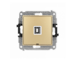 Gniazdo pojedyncze USB A-B 2.0, Złoty Karlik Mini 29MGUSBBO-3