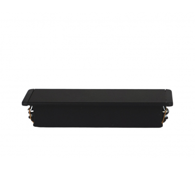 Gniazdo meblowe SLIM COVER 2x 230V z uziemieniem + 2x pusty moduł czarne z wtyczką GST18 0,2m DIGITEL
